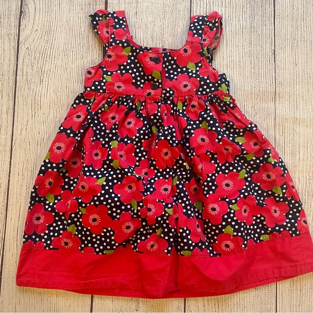 Gymboree Blooming Nautical Navy Floral Dress Size 2T